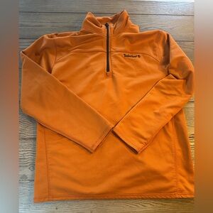 Timberland Men's Orange Logo Zip-Up